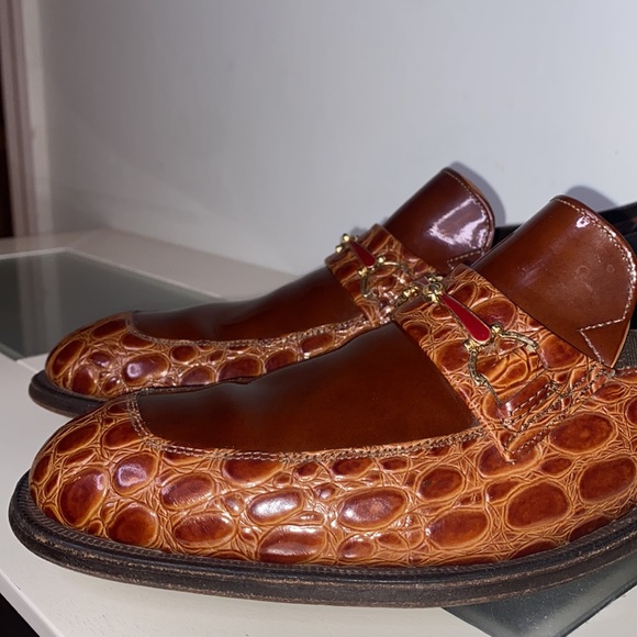 Vintage ALLEN EDMONDS MALIBU 2 TNE ALLIGATOR/ PATENT LOAFER-Mens Size 8.5 - Picture 8 of 16